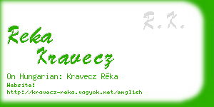 reka kravecz business card